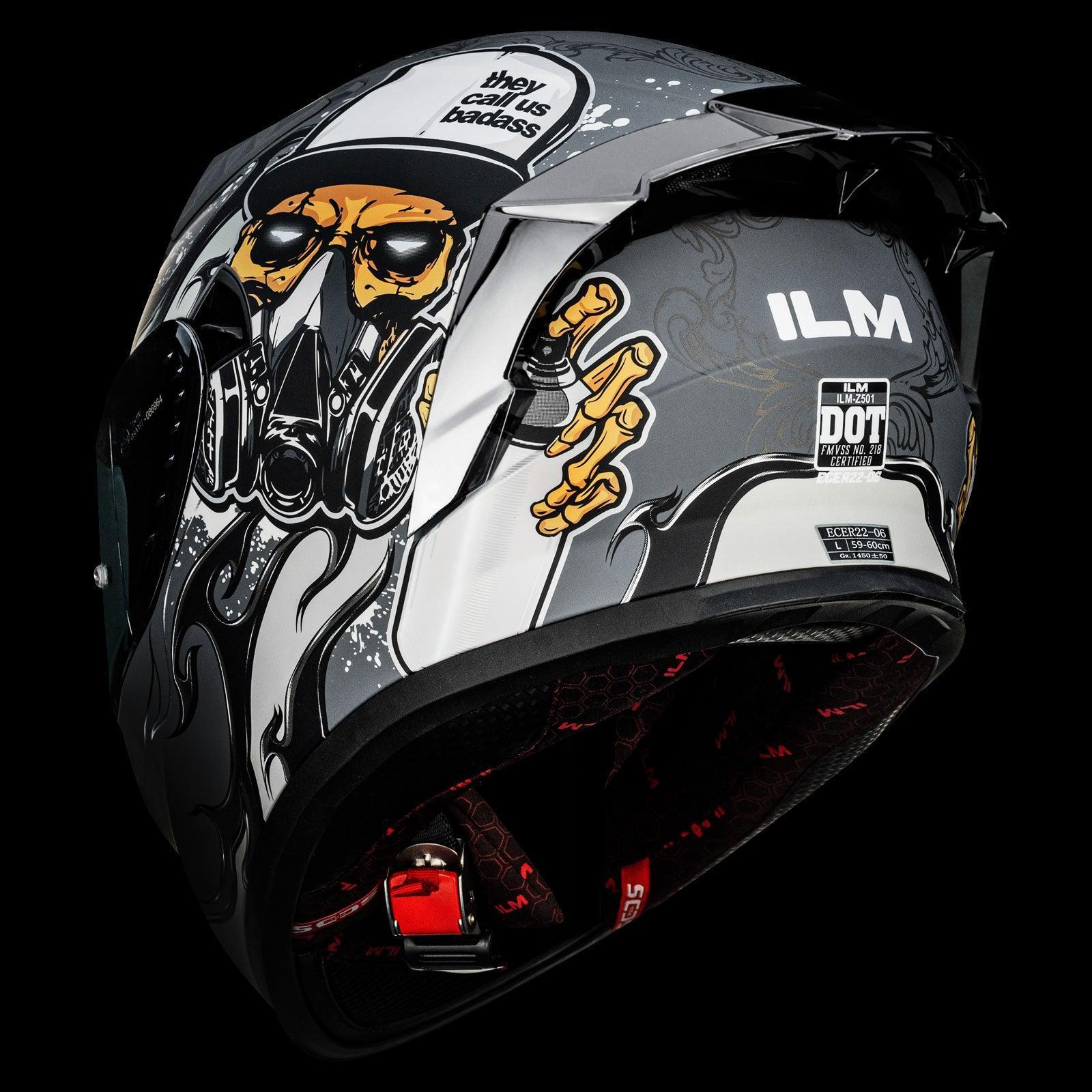 Clearance Sale - ILM Full Face Motorcycle Helmet Model Z501 (5 Colors) - Image 12