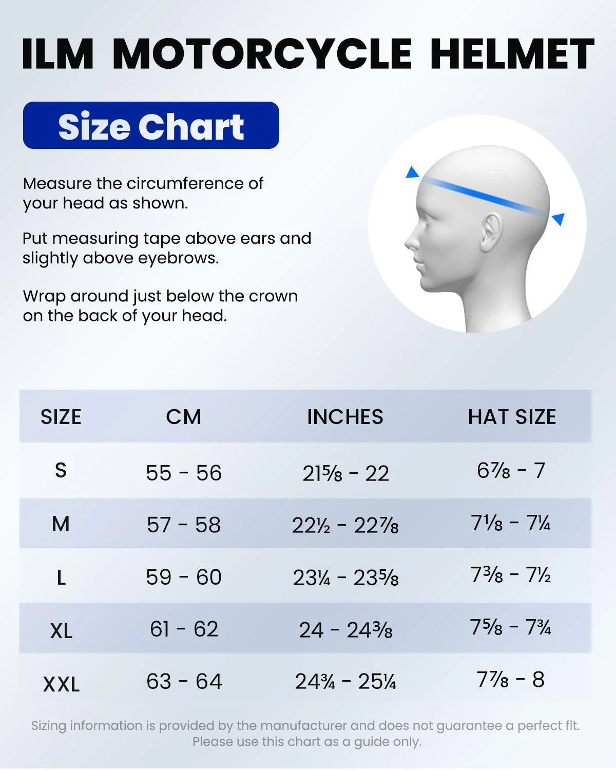 ILM Full Face Motorcycle Helmet Model 861A - Image 12